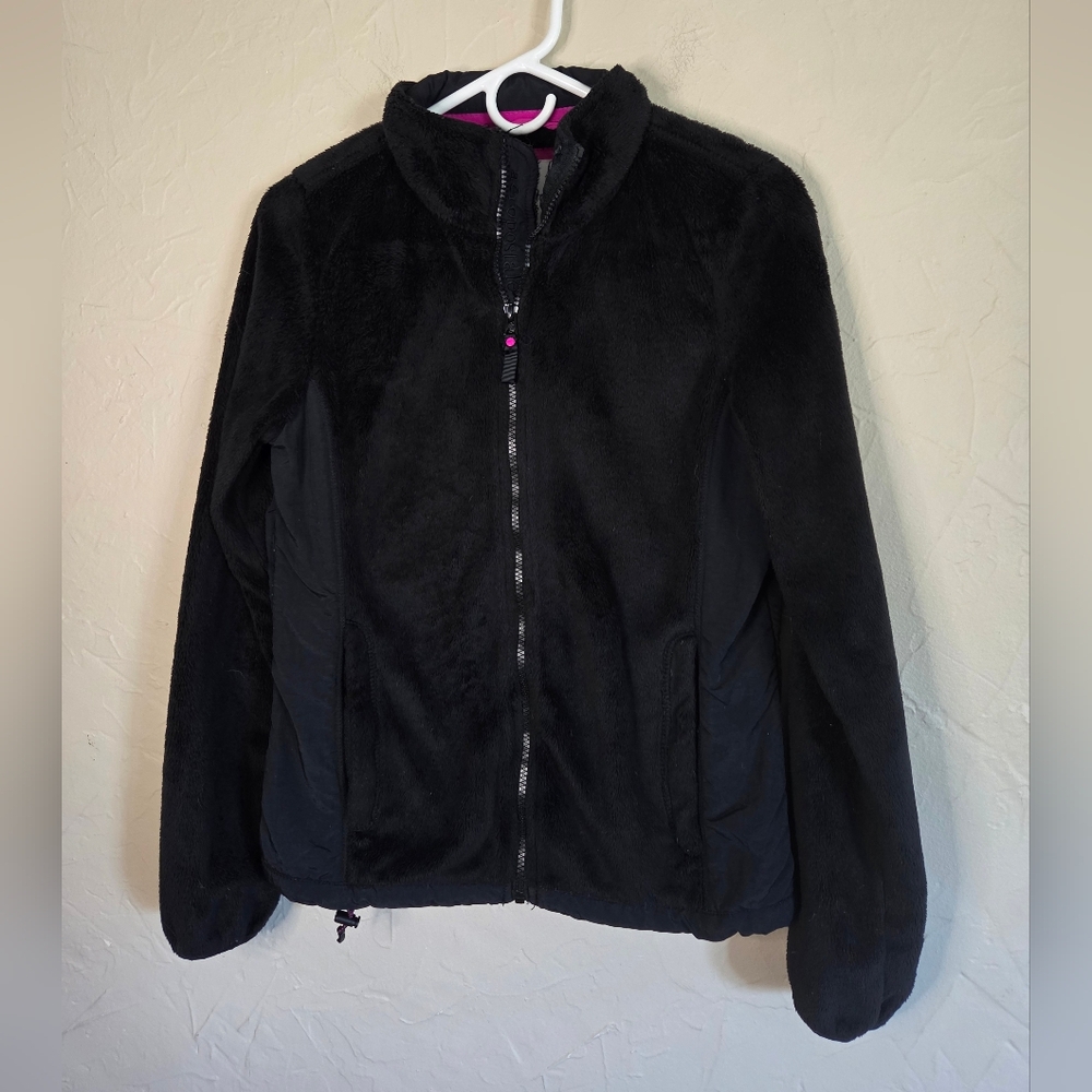 Aeropostale Black Fleece Zip-Up Jacket Juniors Size M (Womens S)